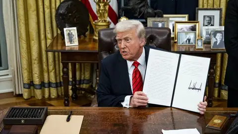 Donald Trump, en el Despacho Oval de la Casa Blanca. Donald Trump, en el Despacho Oval de la Casa Blanca.