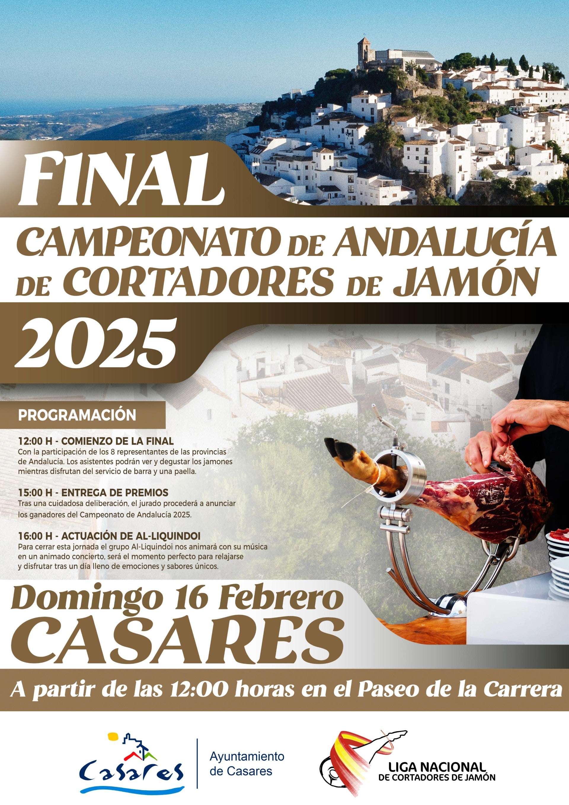 Casares acoge este domingo la final del Campeonato de Andalucía de Cortadores de Jamón Casares acoge este domingo la final del Campeonato de Andalucía de Cortadores de Jamón