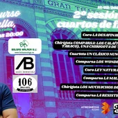 COAC 2025: quién actúa hoy en la segunda sesión de cuartos de final del Concurso Oficial de Agrupaciones del Carnaval de Cádiz COAC 2025: quién actúa hoy en la segunda sesión de cuartos de final del Concurso Oficial de Agrupaciones del Carnaval de Cádiz
