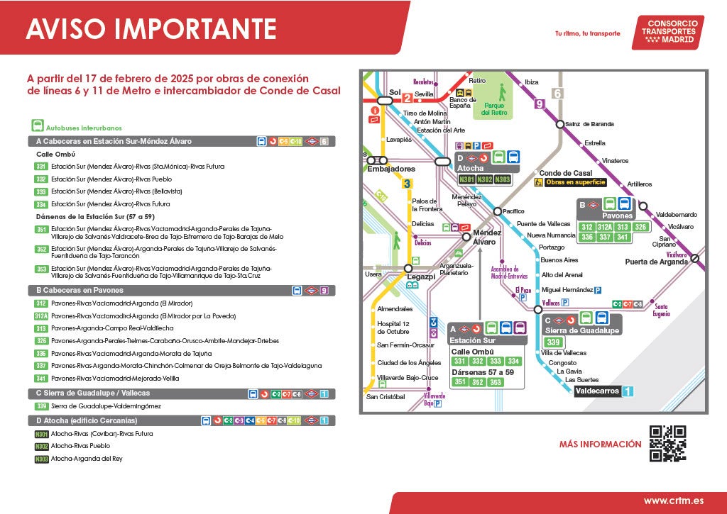 Arranca el Plan de Movilidad por las obras del intercambiador de Conde de Casal Arranca el Plan de Movilidad por las obras del intercambiador de Conde de Casal