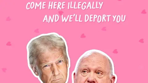 Trump aprovecha San Valentín para avisar a los migrantes: "Ven ilegalmente y te deportaremos" Trump aprovecha San Valentín para avisar a los migrantes: "Ven ilegalmente y te deportaremos"