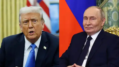 Combo de fotografías de archivo del presidente de Estados Unidos, Donald Trump, y el presidente de Rusia, Vladimir Putin. Combo de fotografías de archivo del presidente de Estados Unidos, Donald Trump, y el presidente de Rusia, Vladimir Putin.