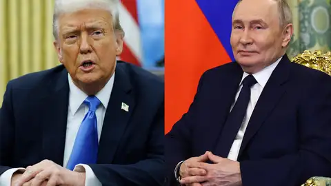 Combo de fotografías de archivo del presidente de Estados Unidos, Donald Trump, y el presidente de Rusia, Vladimir Putin. Combo de fotografías de archivo del presidente de Estados Unidos, Donald Trump, y el presidente de Rusia, Vladimir Putin.