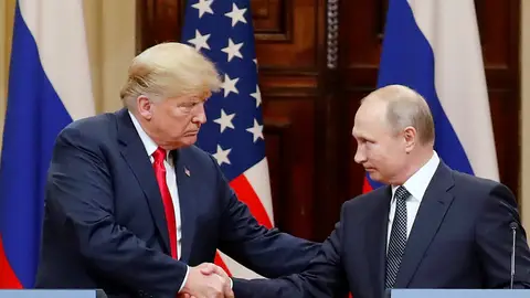 Donald Trump y Vladímir Putin en 2018 Donald Trump y Vladímir Putin en 2018