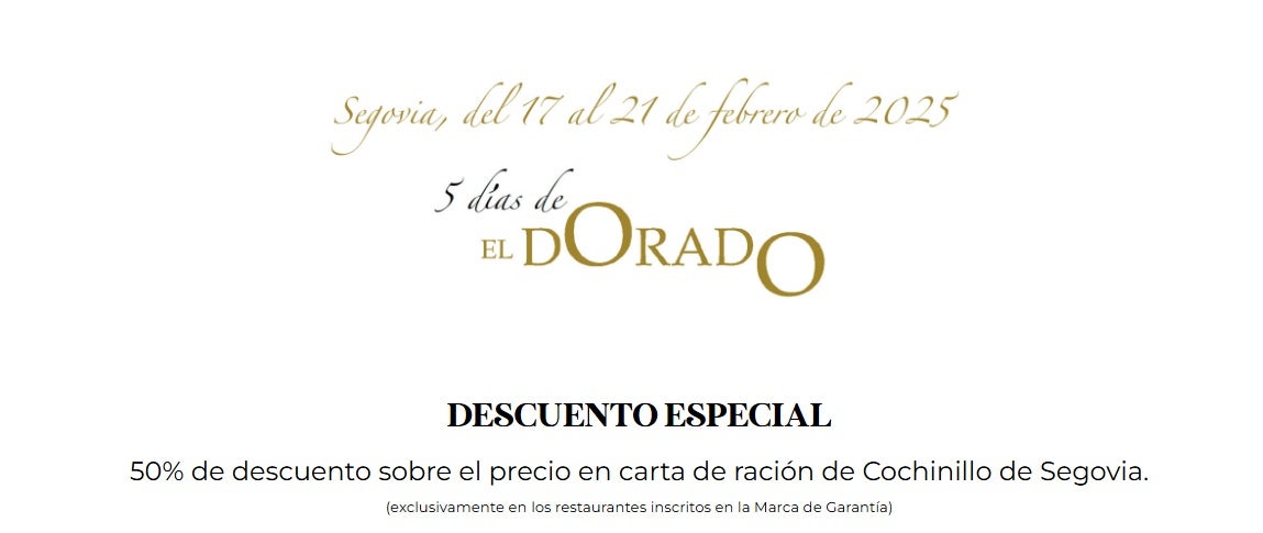 Procose espera superar las 77.000 raciones de cochinillo en la presente edición de El Dorado Procose espera superar las 77.000 raciones de cochinillo en la presente edición de El Dorado