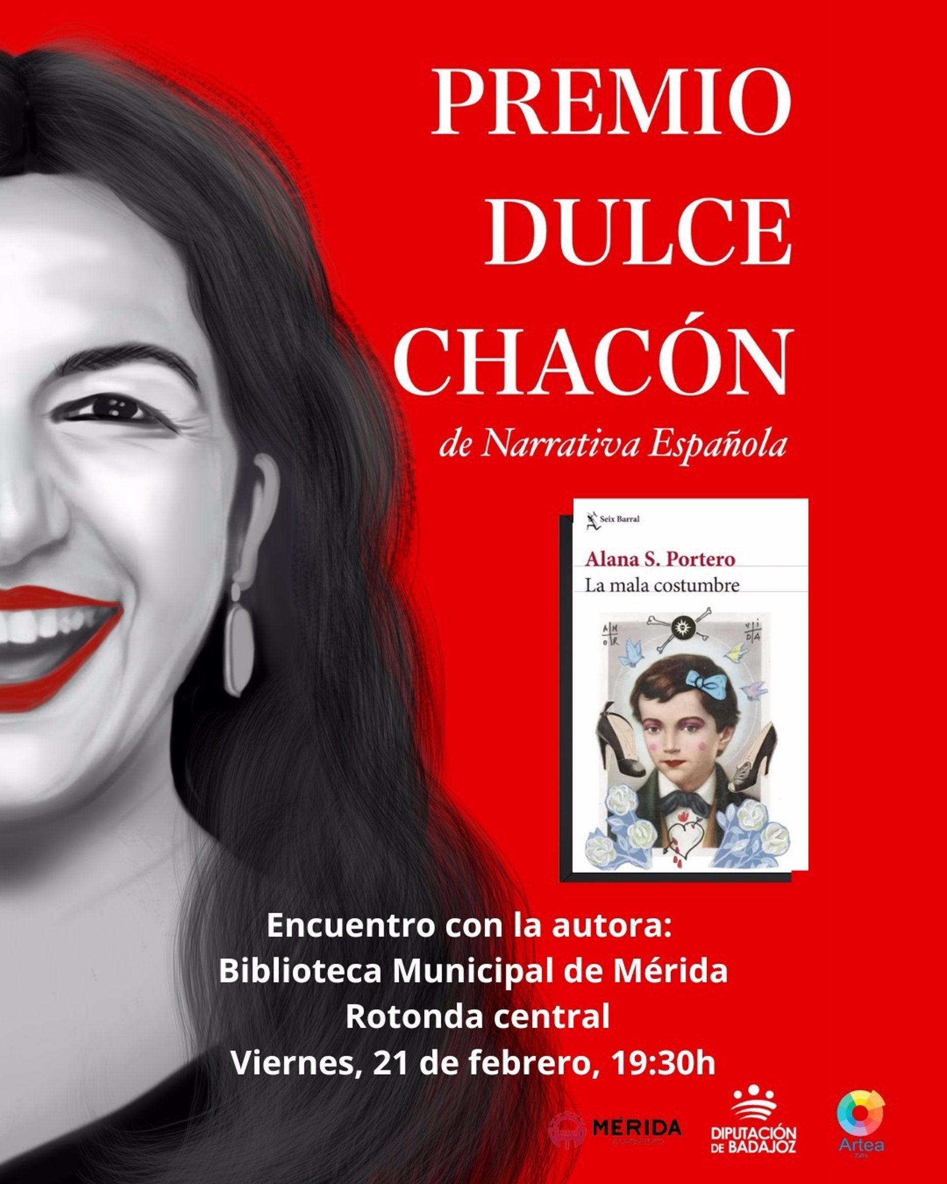 La escritora Alana S. Portero mantendrá un encuentro con lectores en Mérida antes de recoger el premio Dulce Chacón La escritora Alana S. Portero mantendrá un encuentro con lectores en Mérida antes de recoger el premio Dulce Chacón