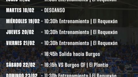 17-2-2025 Plan de trabajo del Real Oviedo en la semana del 17 al 23 de febrero