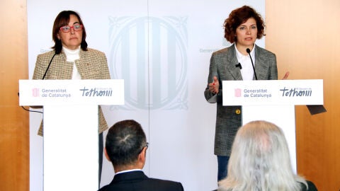 S&iacute;lvia Paneque, consellera de Territori, i Elisenda Alamany, secret&agrave;ria general d'Esquerra