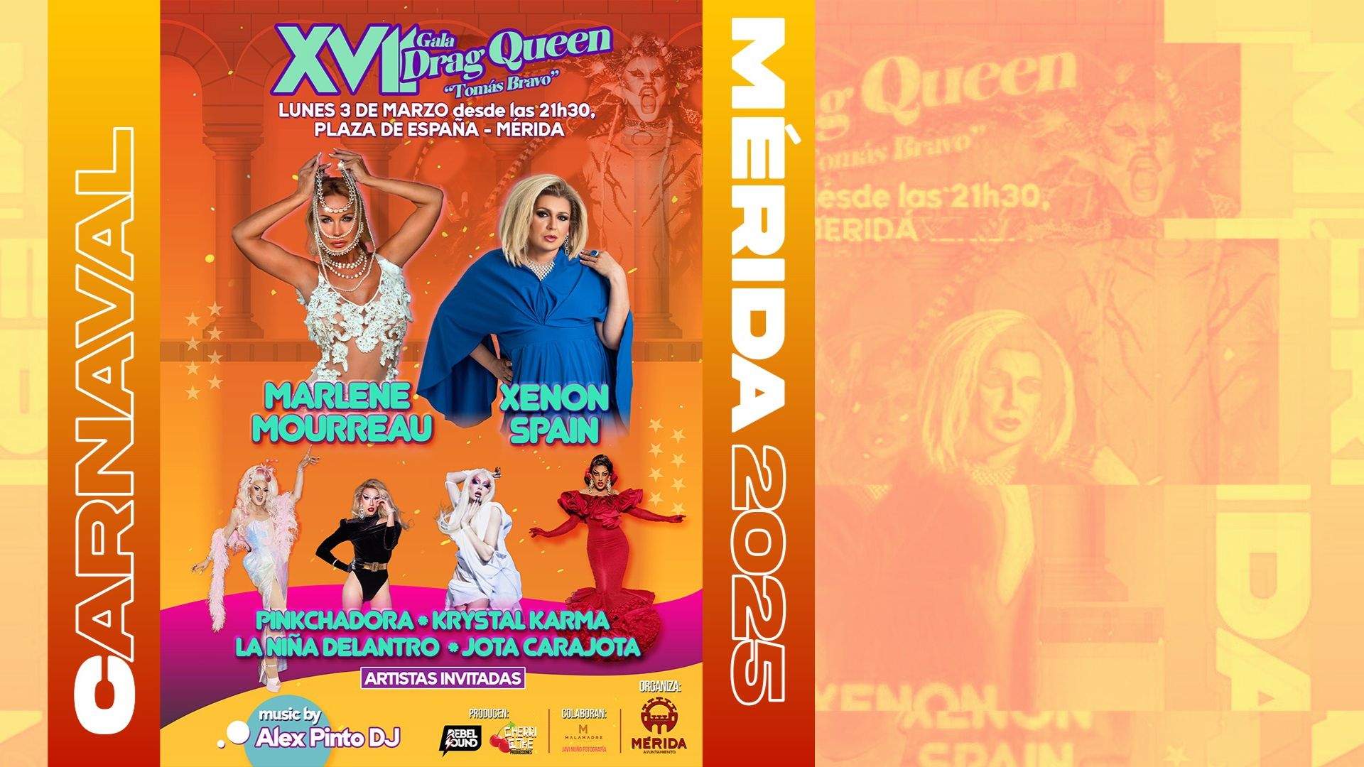 Nueve aspirantes, tres de ellas de Las Palmas de Gran Canarias, disputarán la Gala Drag Queen 'Tomás Bravo' de Mérida Nueve aspirantes, tres de ellas de Las Palmas de Gran Canarias, disputarán la Gala Drag Queen 'Tomás Bravo' de Mérida