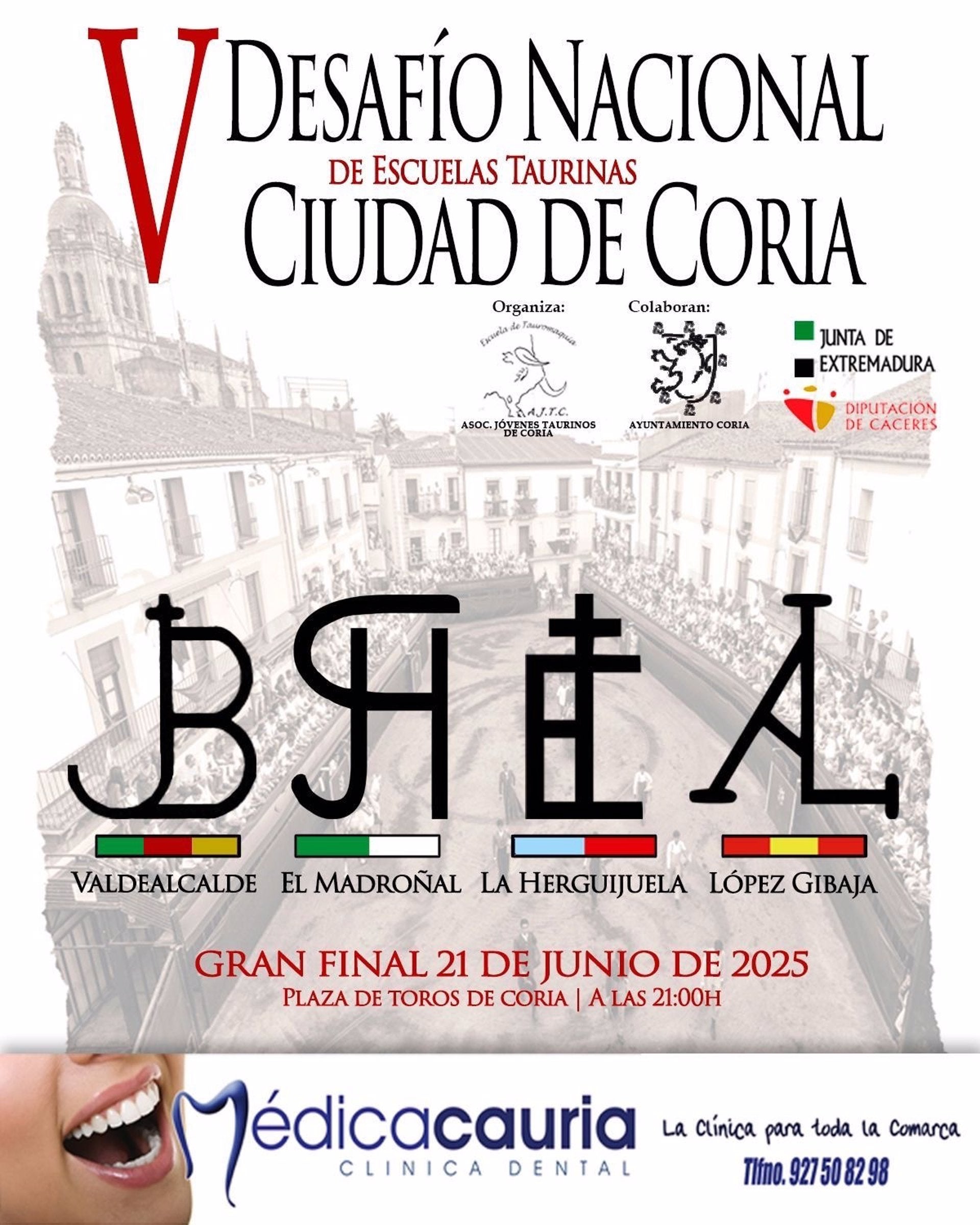 El V Desafío de Escuelas Taurinas 'Ciudad de Coria' reunirá a 24 novilleros de todo el país el 21 de junio El V Desafío de Escuelas Taurinas 'Ciudad de Coria' reunirá a 24 novilleros de todo el país el 21 de junio