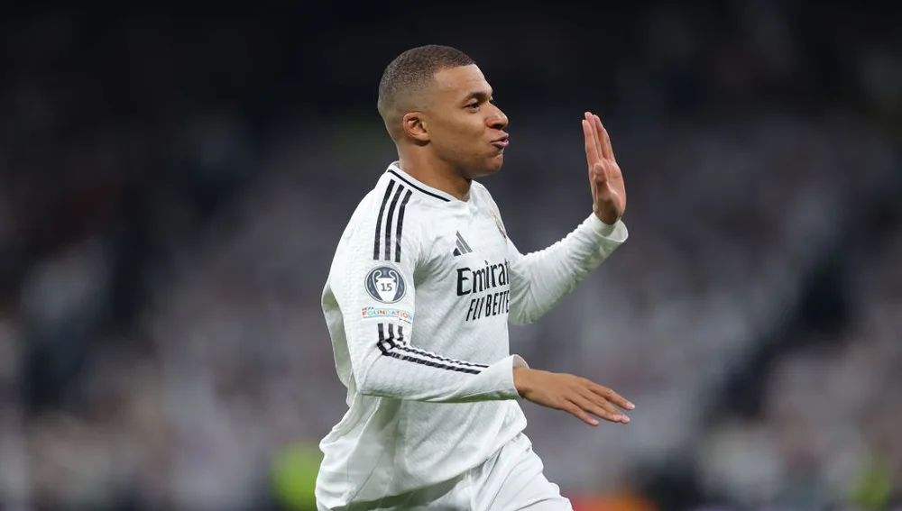 Mbappé celebra un gol ante el Manchester City en el Santiago Bernabéu Mbappé celebra un gol ante el Manchester City en el Santiago Bernabéu