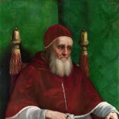 Retrato de Julio II por Rafael Sanzio.