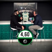 Aleksandar Cvetković, jugador del Betis Baloncesto, y José Manuel Jiménez. Aleksandar Cvetković, jugador del Betis Baloncesto, y José Manuel Jiménez.