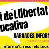 Cartel de las charlas informativas sobre la consulta lingüística de Escola Valenciana en El Camp de Morvedre Cartel de las charlas informativas sobre la consulta lingüística de Escola Valenciana en El Camp de Morvedre