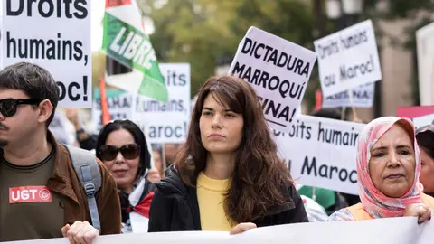 Isa Serra en una manifestación de apoyo al Sáhara Occidental Isa Serra en una manifestación de apoyo al Sáhara Occidental
