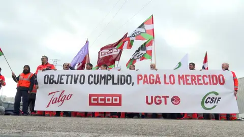 Plantilla de Talgo en Rivabellosa protesta por impago de objetivos Plantilla de Talgo en Rivabellosa protesta por impago de objetivos