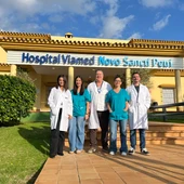 Exterior del centro viamed de Sancti Petri con el equipo participante Exterior del centro viamed de Sancti Petri con el equipo participante