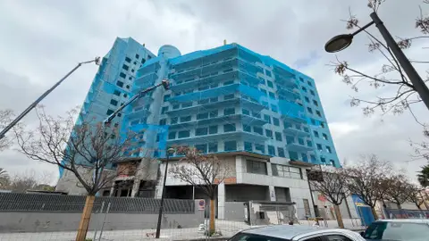 Estado del edificio de Campanar (València) un año después del incendio Estado del edificio de Campanar (València) un año después del incendio