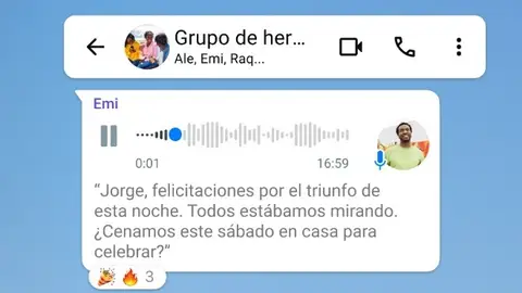Así se ven las transcripciones de audios gracias a la nueva actualización Así se ven las transcripciones de audios gracias a la nueva actualización