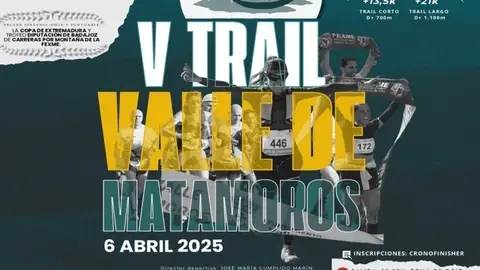 El V Trail Valle de Matamoros se disputará el 6 de abril con dos pruebas de 21 y 13 kilómetros el 6 de abril El V Trail Valle de Matamoros se disputará el 6 de abril con dos pruebas de 21 y 13 kilómetros el 6 de abril