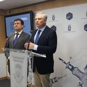 Ricardo Chamorro y el alcalde, Francisco Cañizares Ricardo Chamorro y el alcalde, Francisco Cañizares