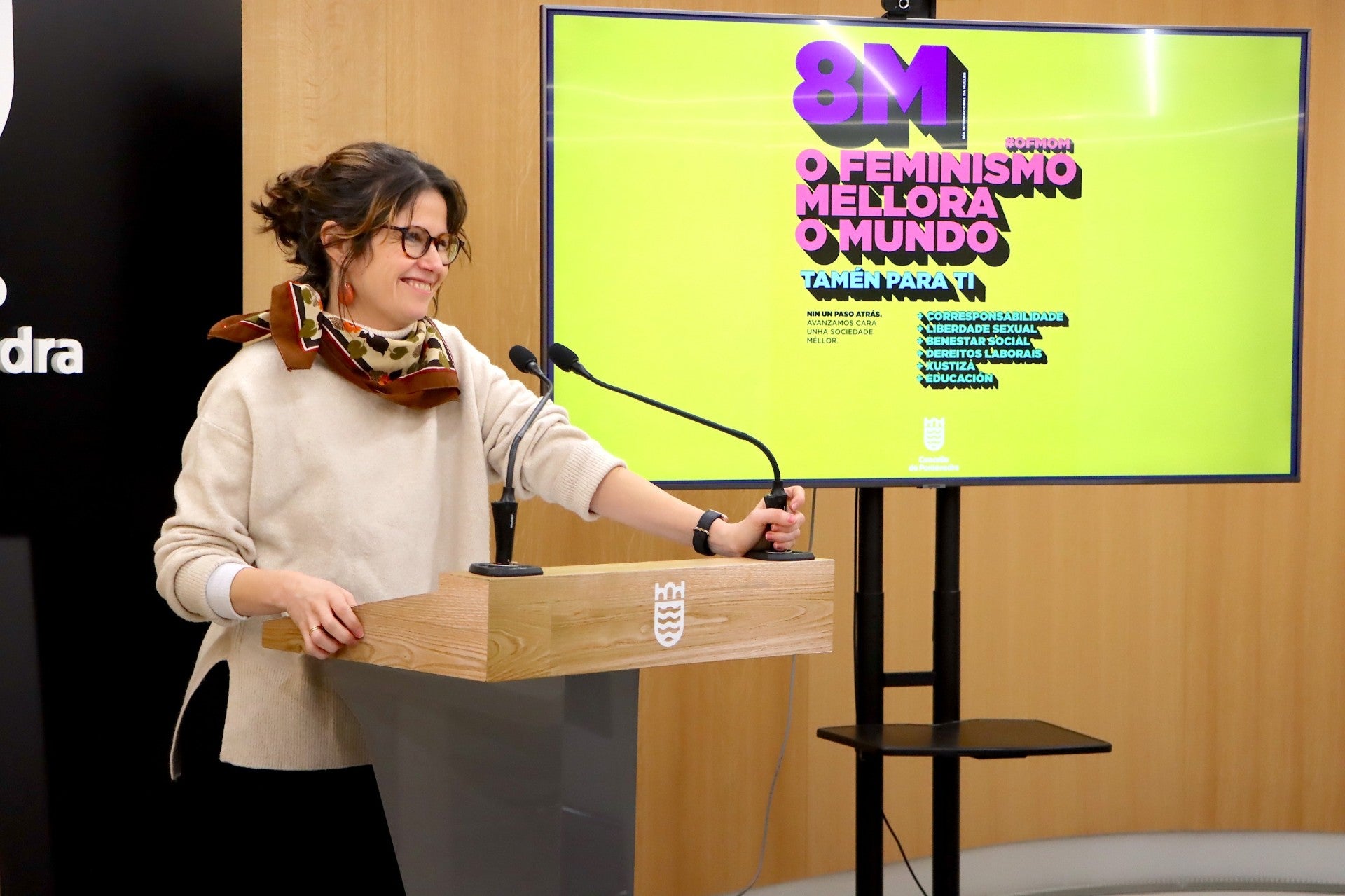 'O feminismo mellora o mundo. Tamén para ti', lema do 8M 'O feminismo mellora o mundo. Tamén para ti', lema do 8M