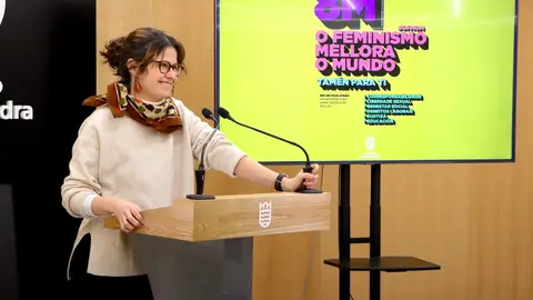 Anabel Gulias, concejala de Igualdade Pontevedra Anabel Gulias presenta a campaña do 8M