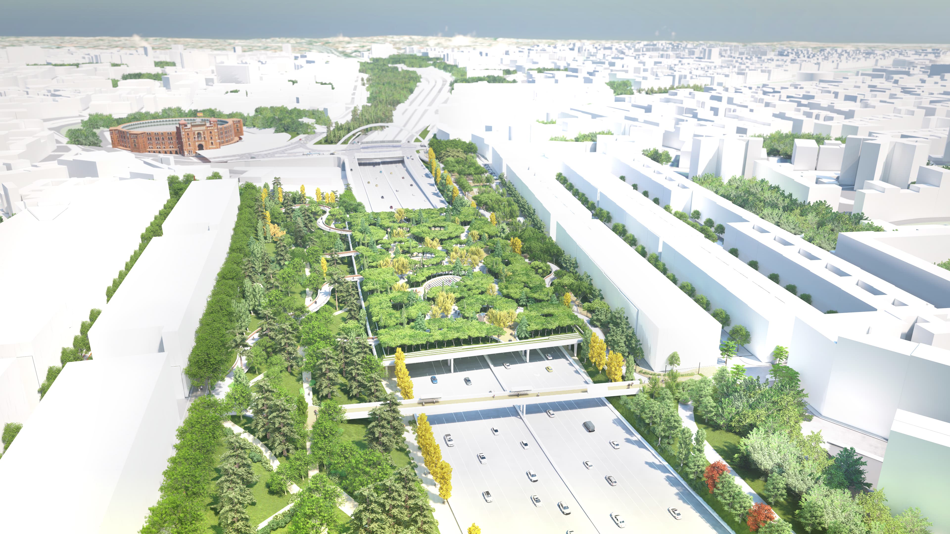 Así será el Parque Ventas: Una plataforma de 200 metros de zonas verdes sobre la M-30 Así será el Parque Ventas: Una plataforma de 200 metros de zonas verdes sobre la M-30