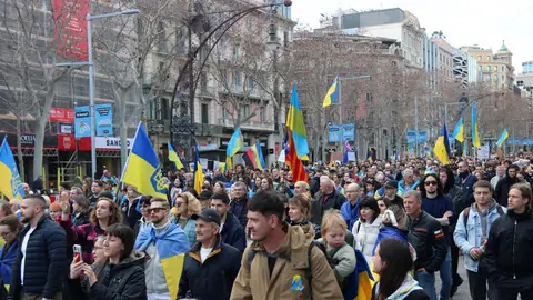 La manifestació dels ucraïnesos a Barcelona, diumenge passat La manifestació dels ucraïnesos a Barcelona, diumenge passat