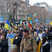 La manifestació dels ucraïnesos a Barcelona, diumenge passat La manifestació dels ucraïnesos a Barcelona, diumenge passat