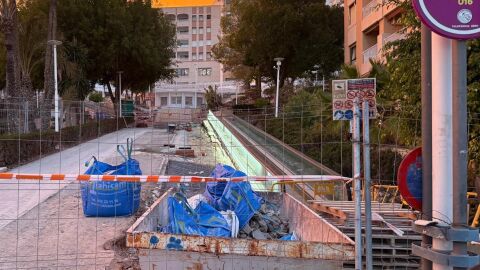 Rampas y obras del parque Censal de Villajoyosa