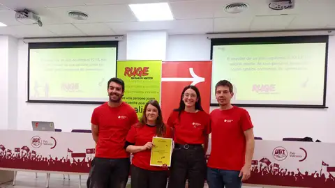Responsables del área joven de UGT han presentado el informe. Responsables del área joven de UGT han presentado el informe.