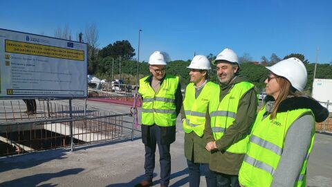 Obras del aparcamiento disuasorio en la Avenida de Portugal de Gij&oacute;n