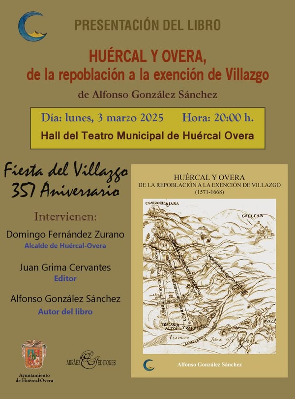 Publicado un libro sobre la independencia de Huércal y Overa en 1668 Publicado un libro sobre la independencia de Huércal y Overa en 1668