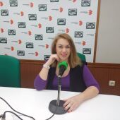 María Chaparro en los estudios de Onda Cero Ciudad Real