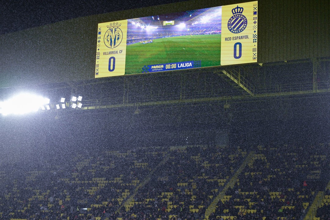 Suspendido el Villarreal-Espanyol por emergencia meteorológica Suspendido el Villarreal-Espanyol por emergencia meteorológica