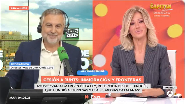 Alsina y Susanna Griso: "Si no llega la ayuda militar de EEUU, Ucrania entera está en riesgo de perder ante Putin" Alsina y Susanna Griso: "Si no llega la ayuda militar de EEUU, Ucrania entera está en riesgo de perder ante Putin"