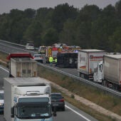 Accident a l'AP7 entre l'Ametlla de Mar i l'Hospitalet de l'Infant