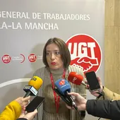 Alfonsi Álvarez atendiendo a los medios de comunicación durante el Congreso de UGT Alfonsi Álvarez atendiendo a los medios de comunicación durante el Congreso de UGT