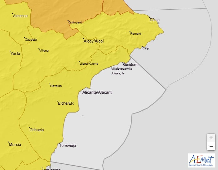 Elche, Santa Pola y Crevillent afrontan un miércoles con aviso amarillo y esperando lluvia con barro Elche, Santa Pola y Crevillent afrontan un miércoles con aviso amarillo y esperando lluvia con barro