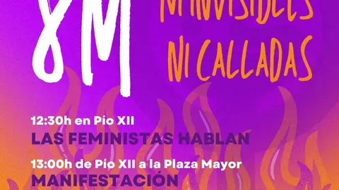 La Plataforma por los Derechos de las Mujeres de Palencia llama a participar en la manifestación bajo el lema “¡Ni invisibles ni calladas!” .