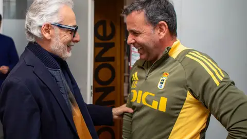 06-03-2025 Jesús Martínez saluda a Javi Calleja en El Requexón. 06-03-2025 Jesús Martínez saluda a Javi Calleja en El Requexón.