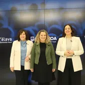 Las diputadas de Hacienda y Finanzas de los tres territorios, Itziar Gonzalo (Araba), Itziar Agirre (Gipuzkoa) e Itxaso Berrojalbiz (Bizkaia) reafirman su postura Las diputadas de Hacienda y Finanzas de los tres territorios, Itziar Gonzalo (Araba), Itziar Agirre (Gipuzkoa) e Itxaso Berrojalbiz (Bizkaia) reafirman su postura