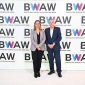 La consellera d'Igualtat, Eva Menor, i el delegat de l'Estat a la Zona Franca de Barcelona, Pere Navarro.