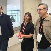 Esther Serrano junto a José Manuel Muñoz y Paco de la Rosa Esther Serrano junto a José Manuel Muñoz y Paco de la Rosa