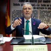 El ministro de Política Territorial, Ángel Víctor Torres en una comparecencia en el Senado en la comisión de investigación de la trama Koldo