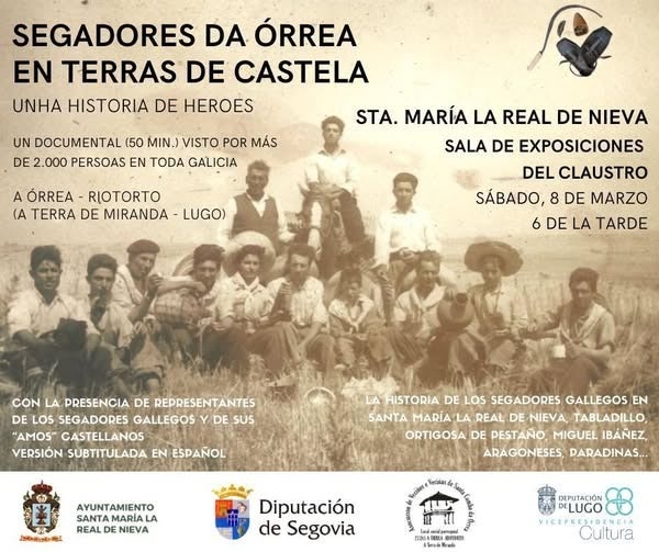 La actividad de los segadores une a Santa María y Galicia con un documental sobre esta actividad La actividad de los segadores une a Santa María y Galicia con un documental sobre esta actividad