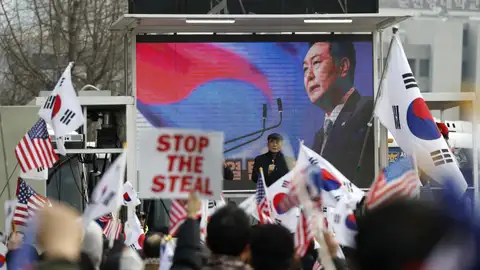 Manifestación tras la detención del presidente de Corea del Sur. Manifestación tras la detención del presidente de Corea del Sur.