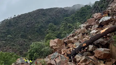 Derrumbe carretera de Ronda Derrumbe carretera de Ronda
