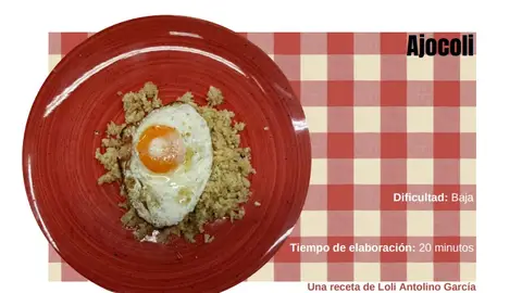 Fotografía del plato 'ajocoli' cuya receta ha aportado la UMH de Elche al libro con platos saludables para tupper promovido por la REUPS. Fotografía del plato 'ajocoli' cuya receta ha aportado la UMH de Elche al libro con platos saludables para tupper promovido por la REUPS.